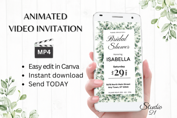 Classic Bridal Shower Invite W4400: A Modern Twist on Digital Celebration