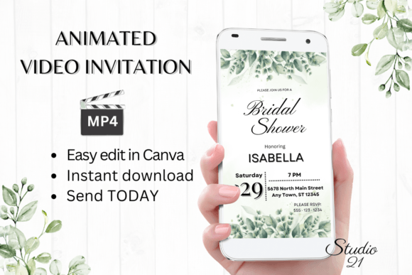 Classic Bridal Shower Invite W4408: A Digital Solution for Modern Celebrations