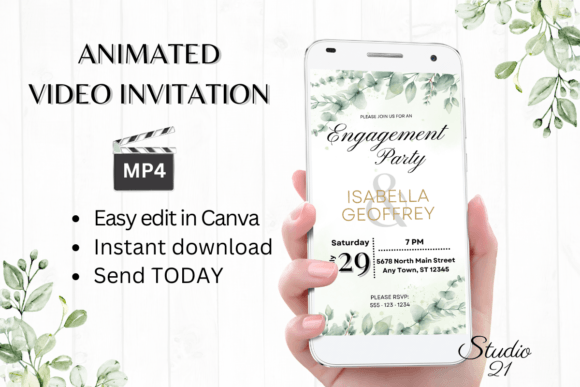 Classic Engagement Party Invite W1402: A Digital Solution for Modern Celebrations