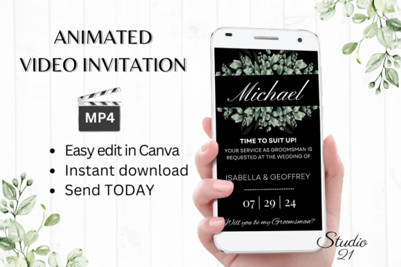 Classic Groomsman Proposal W3407GM: A Digital Wedding Solution