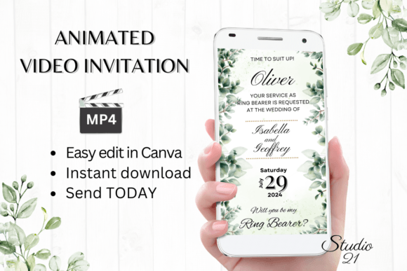 Classic Ring Bearer Proposal W3404RB: A Digital Elegance