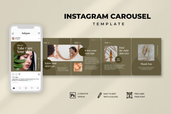 Elevate Your Skin Care Brand with Instagram Carousel Templates