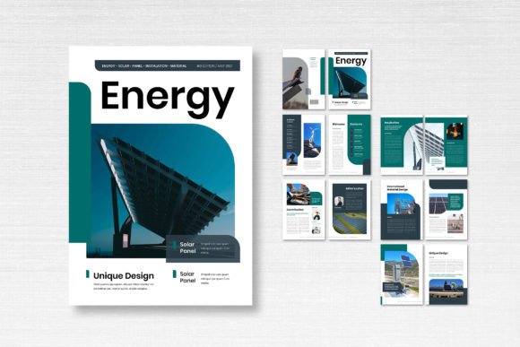 Magazine Template – Energy Theme: Your Blueprint for Dynamic Editorial Design
