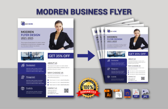Modren Flyer or Brochure Templates: A Clean, Modern Design Asset
