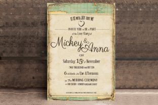 Vintage Journey Wedding Invitation: A Teal Map to Your Forever